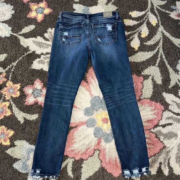 BKE Payton Women's Distressed Straight Jeans - Medium Blue 30x29.5 - Picture 7 of 9